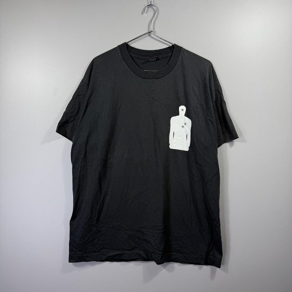 Vintage Cops Street Gang Shirt Mens XL Black Fruit Of The Loom Protest 90s